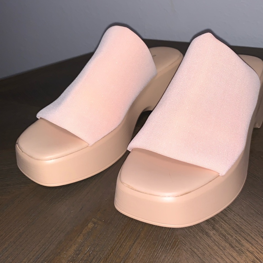 Platform Slip On Chunky Sandals